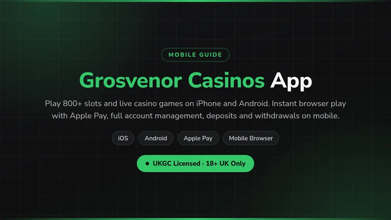 Grosvenor Casinos app overview